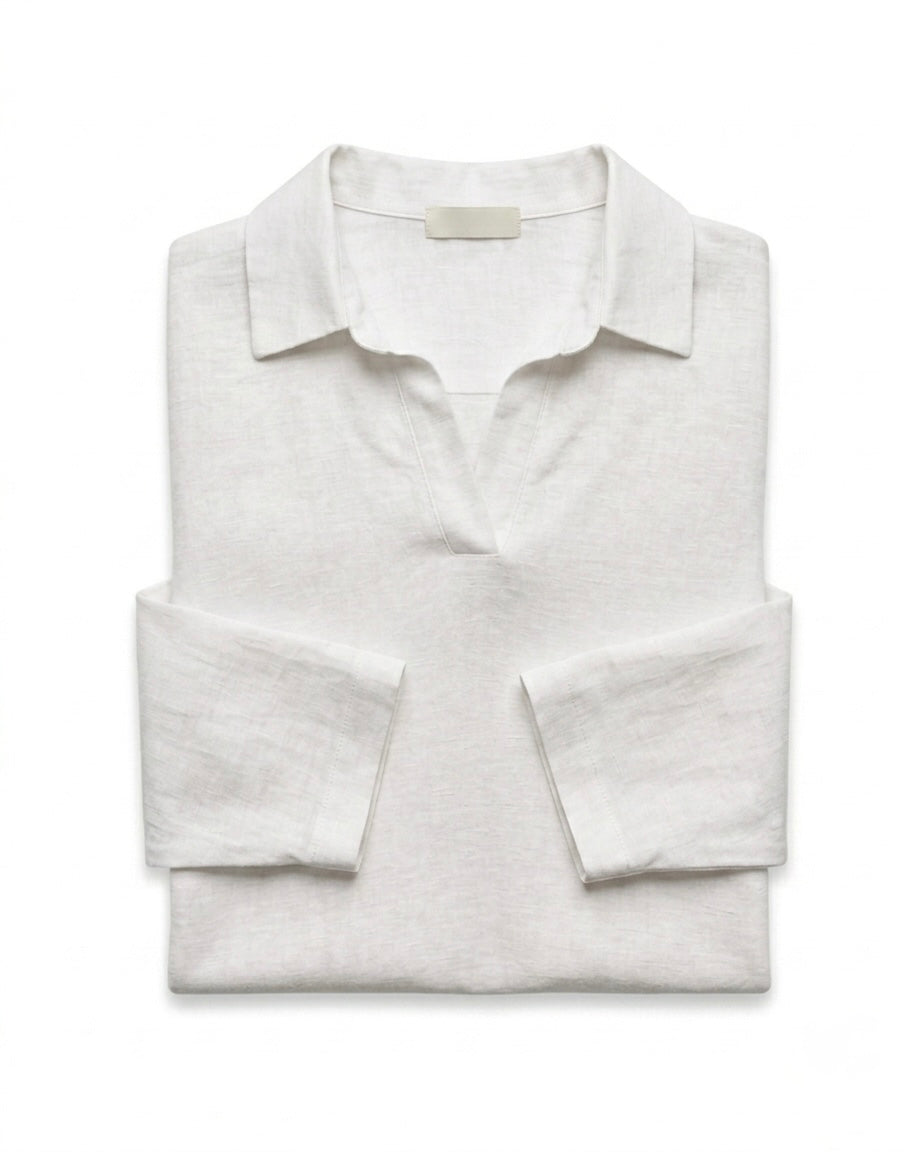 Polo Bianca in Lino
