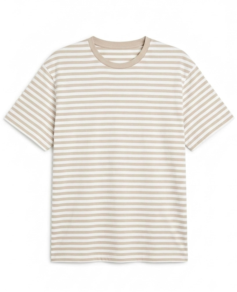 T-shirt Righe Beige