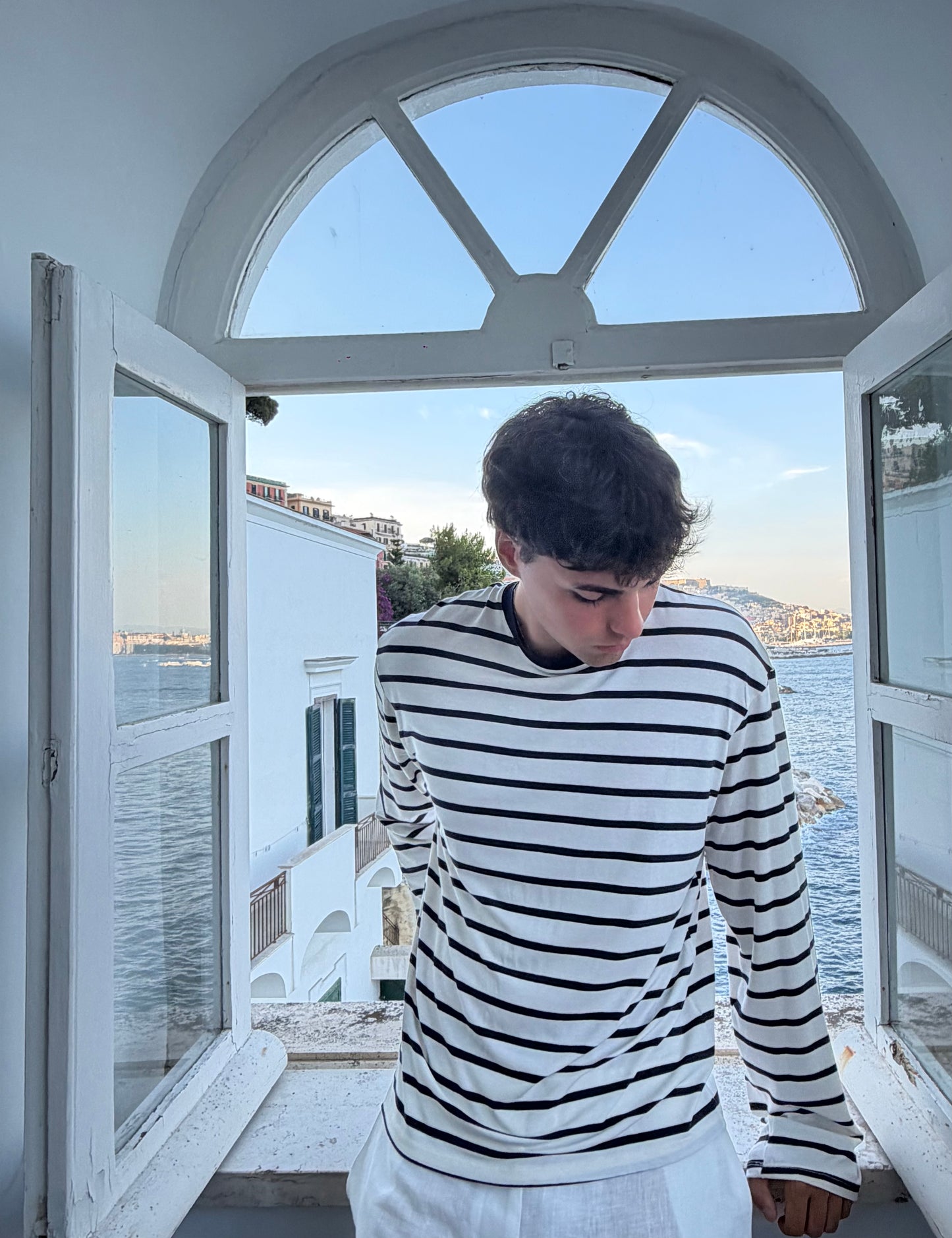 Long Sleeve Righe Blu