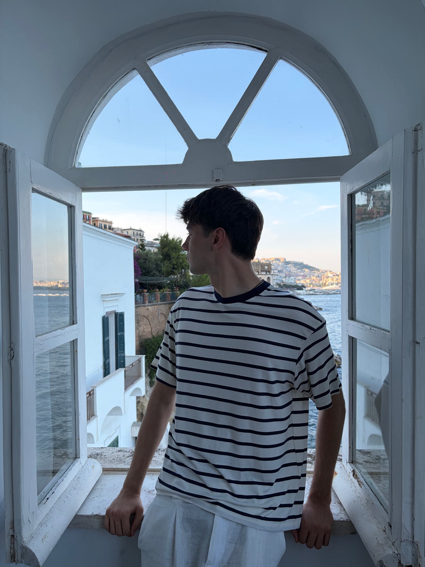 T-shirt Righe Blu