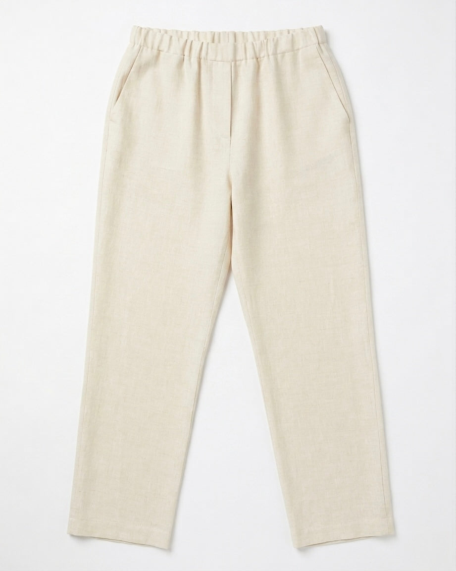 Pantalone Comfort Beige in Lino