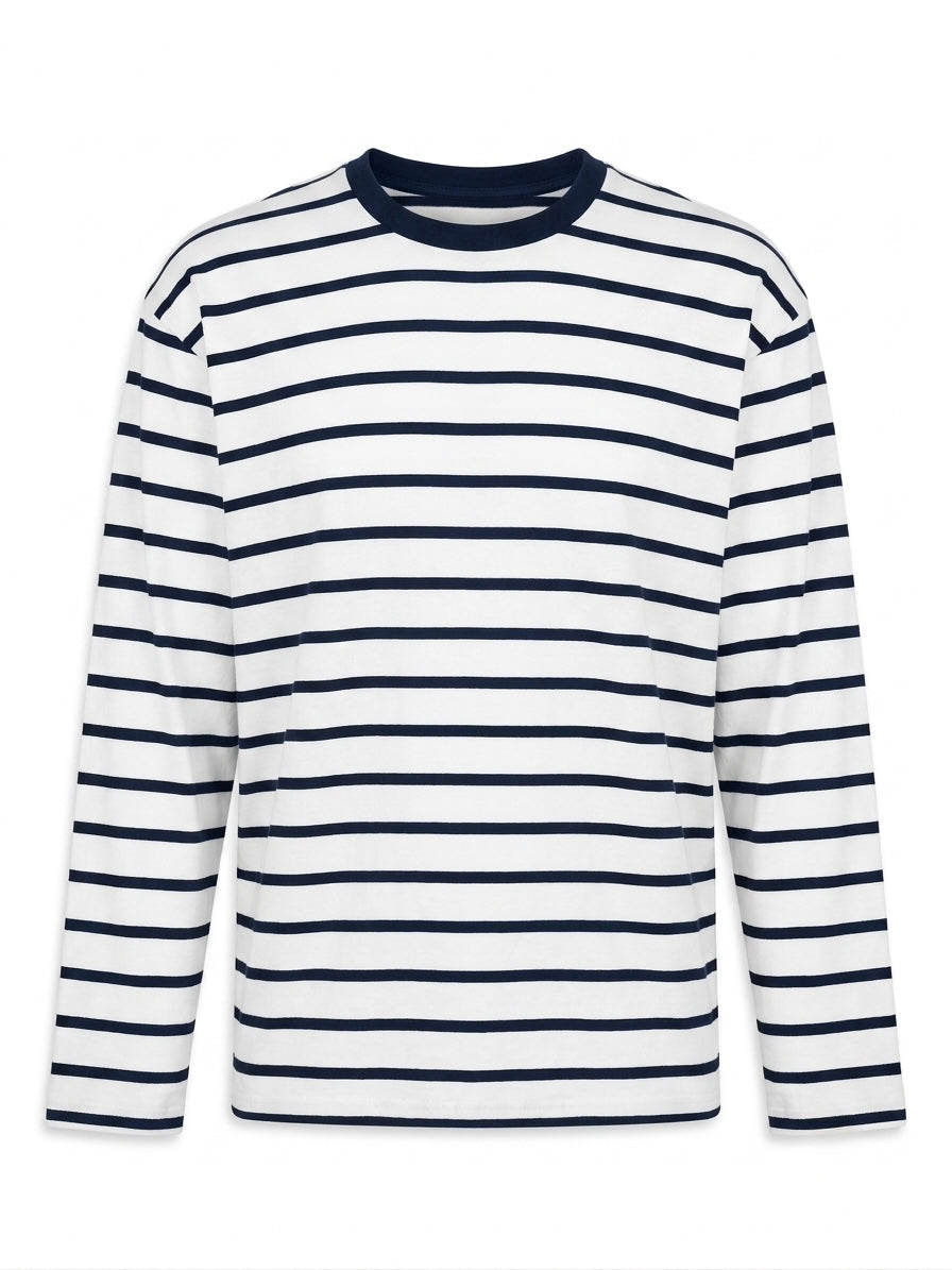Long Sleeve Righe Blu