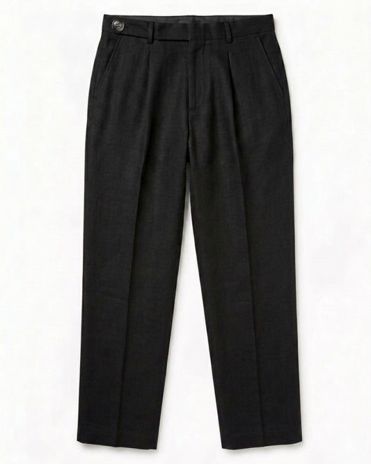Pantalone Elegante Nero in Lino