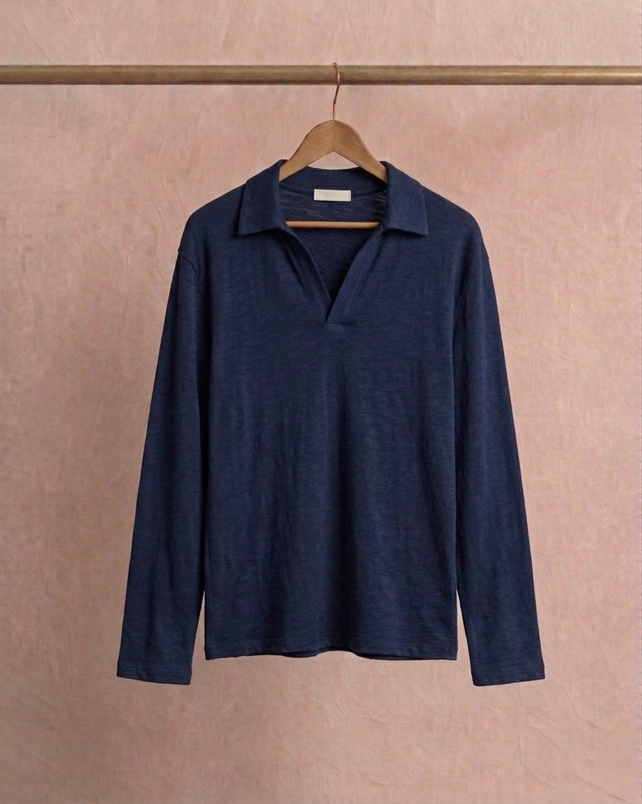 Polo Blu Navy in Cotone